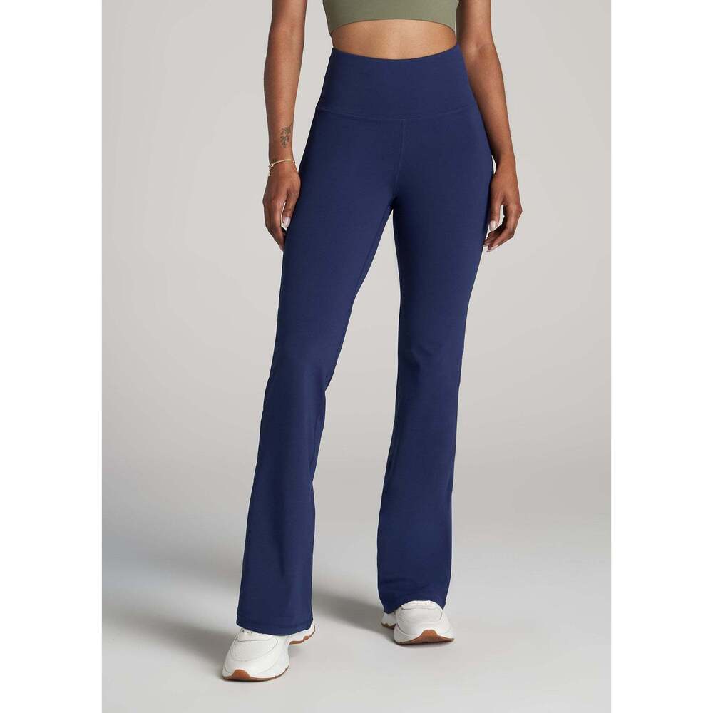 American Tall Balance Tall Women's Flare Yoga Pants in Midnight Blue Size 2XL